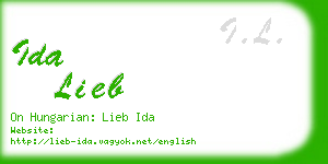 ida lieb business card